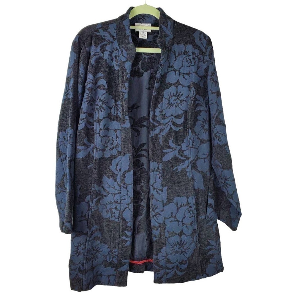 Molly & Maxx Long Sleeves Floral Blazer Coat Jacket Women Size Petite Medium